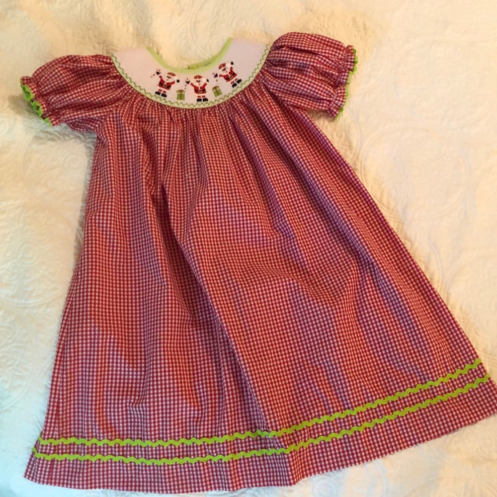 Christmas Santa smocked dress